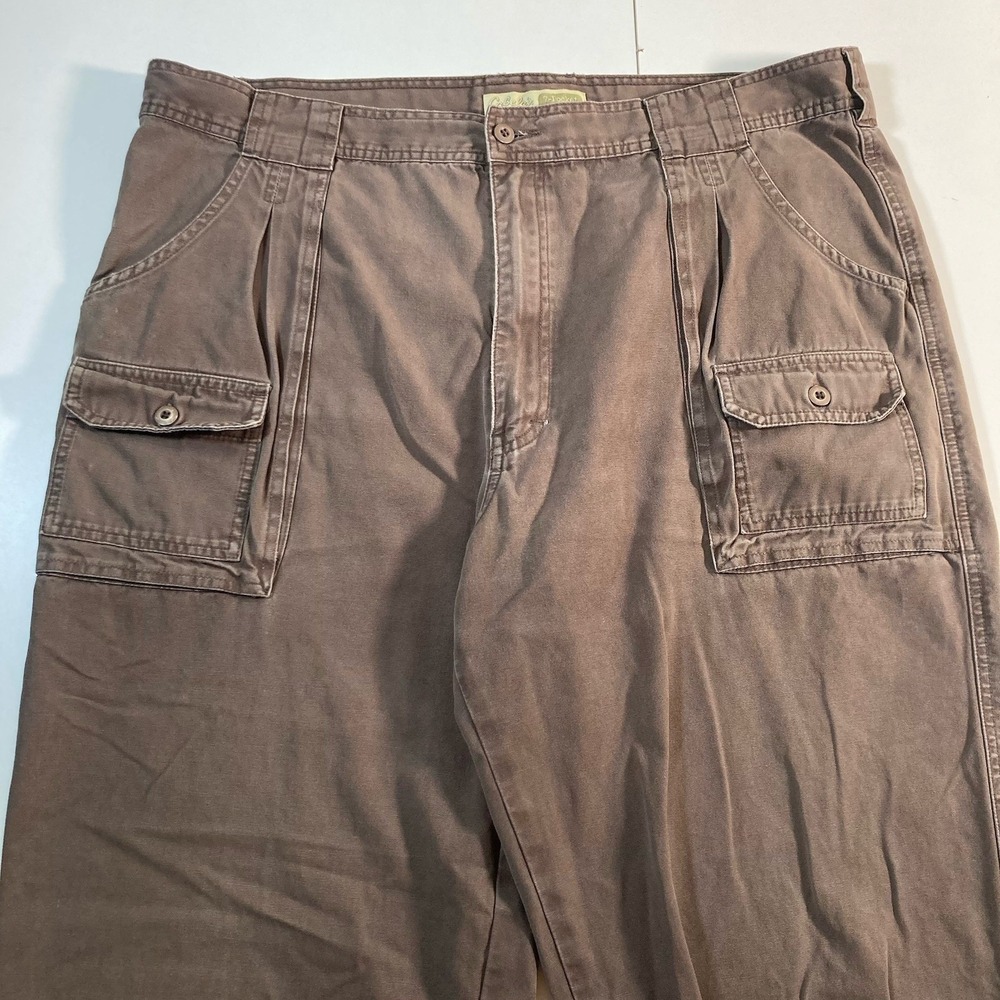 Cabelas Hiking Pants 41x32 7 Pocket Hiker Cargo Ripstop Fishing Outdoor Brown